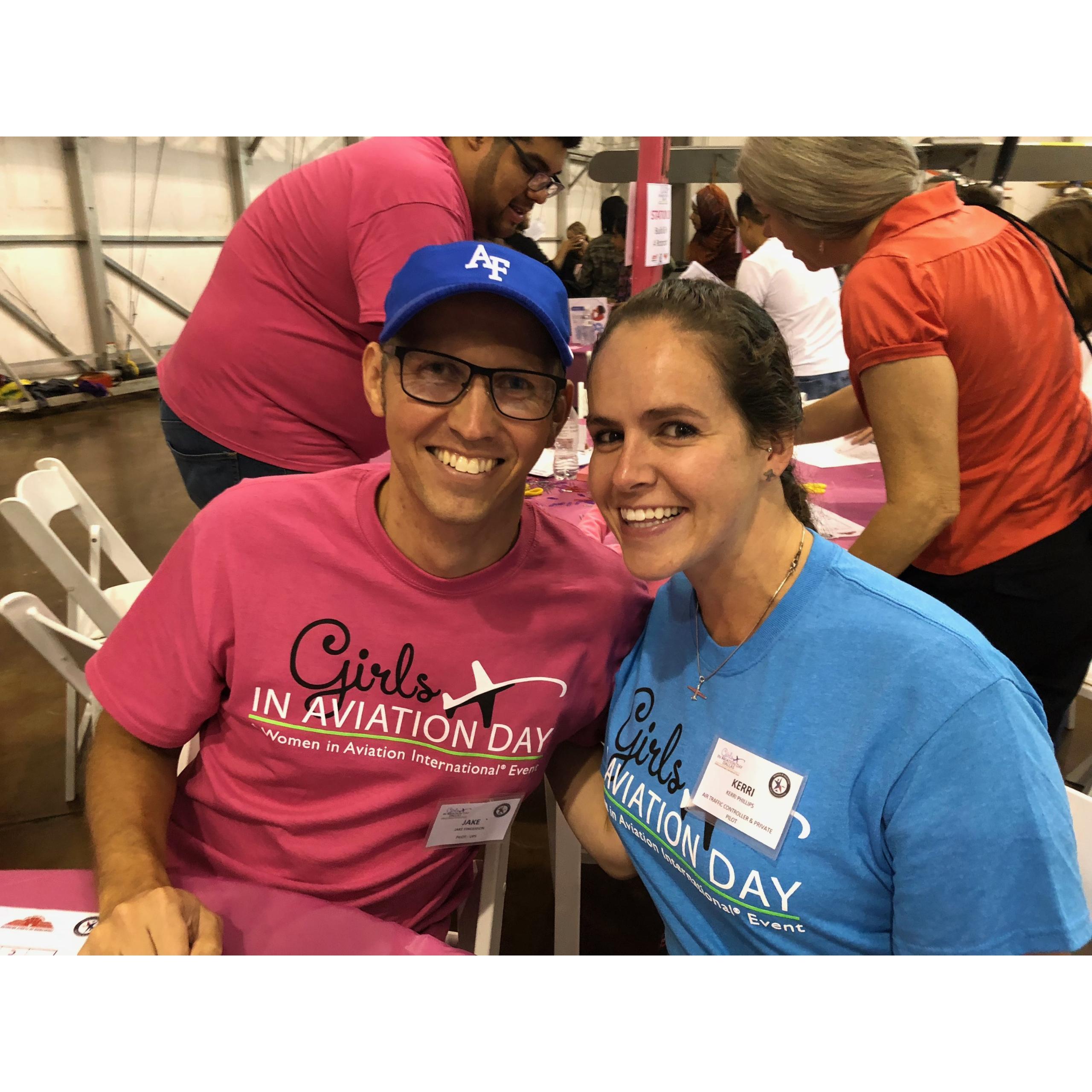 Volunteering at Girls In Aviation Day Dallas