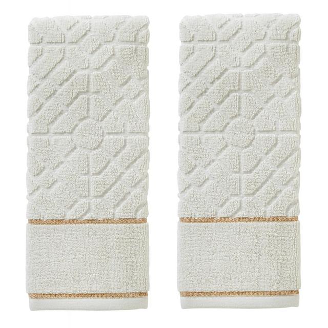 2pc Vern Yip Bamboo Lattice Hand Towel Set Natural - SKL Home