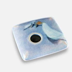 Square Ikebana Vase - Purple Wave