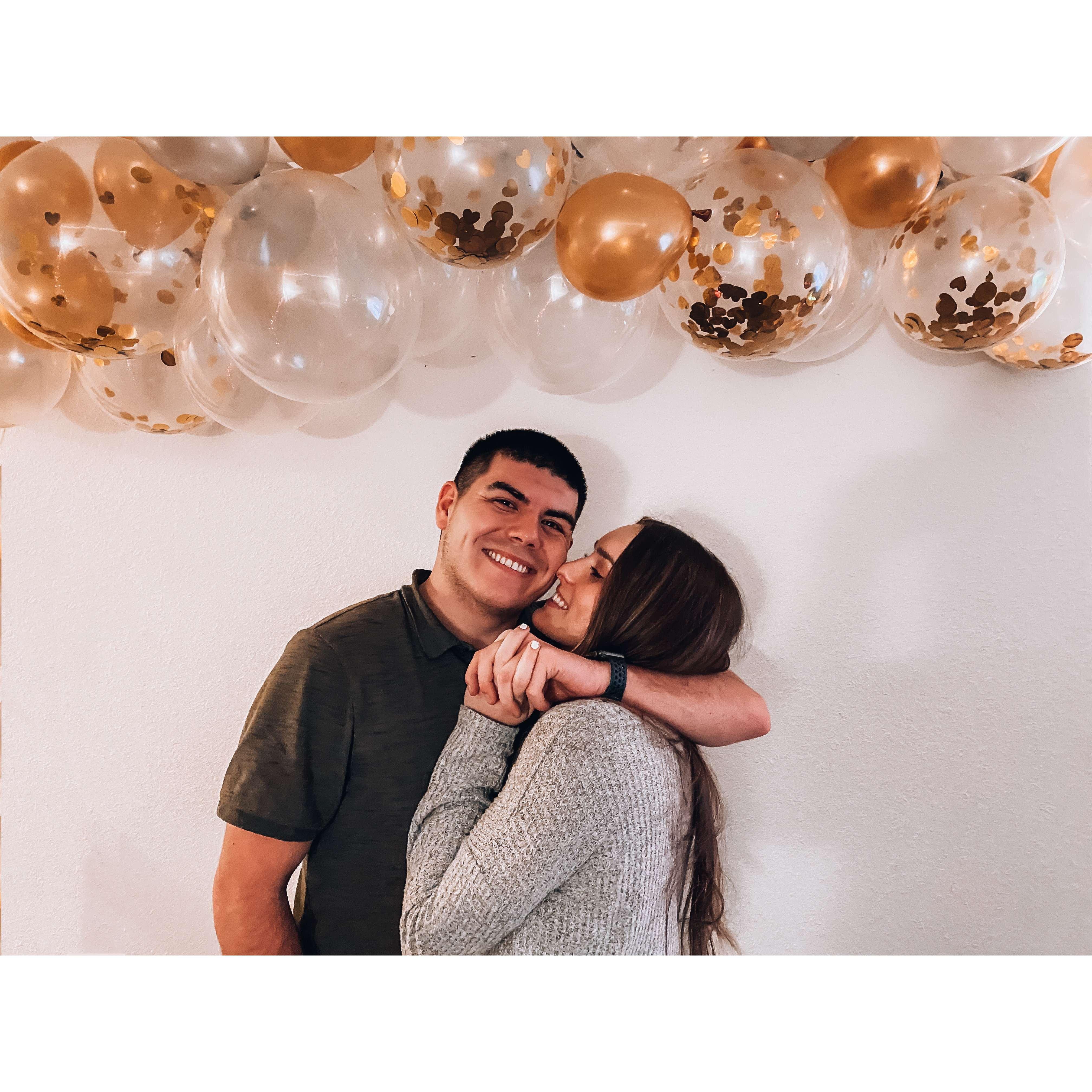 The year we decided to commit to building a life together!