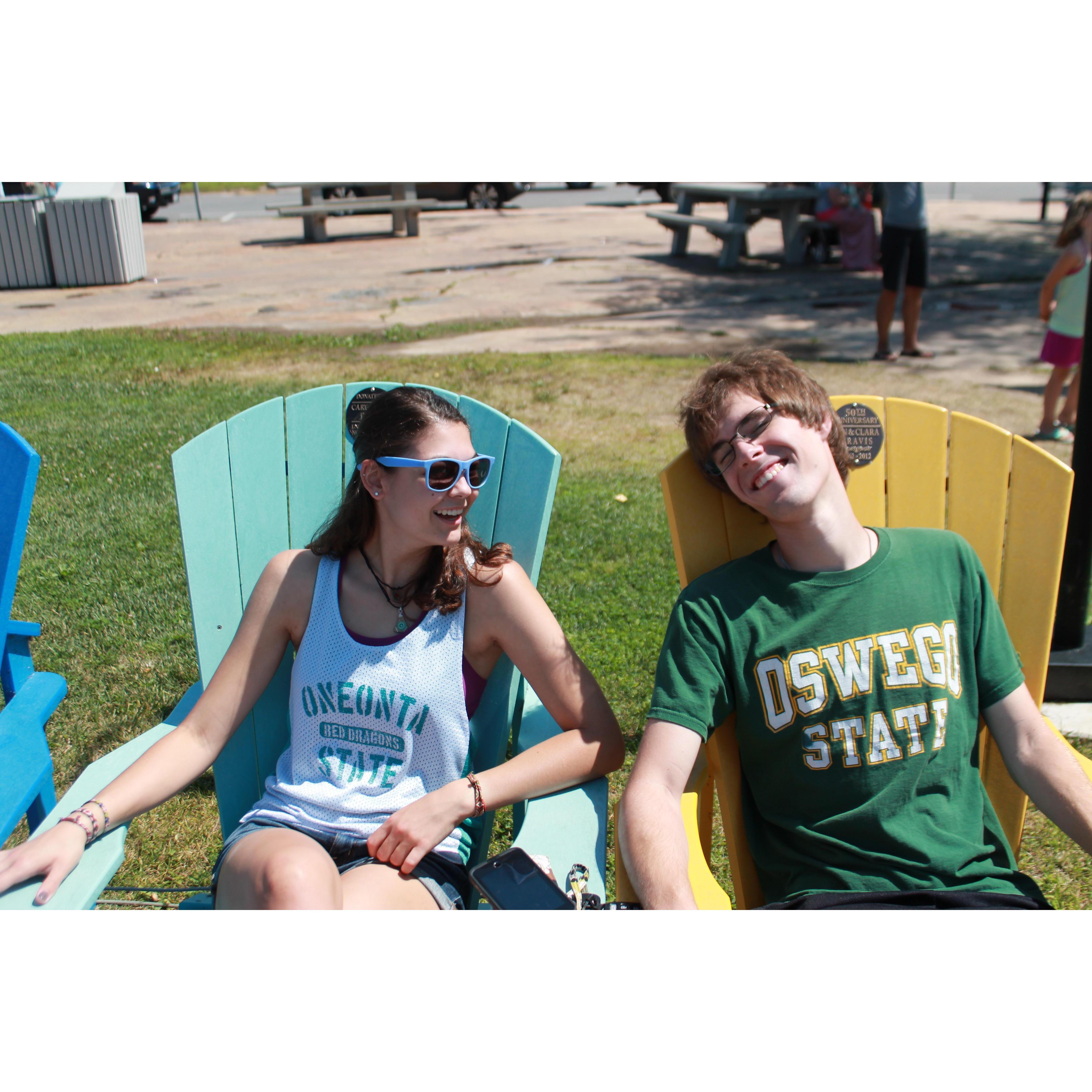Jenn's first camping trip to the Thousand Islands with the Costos (Clayton, NY pictured here)