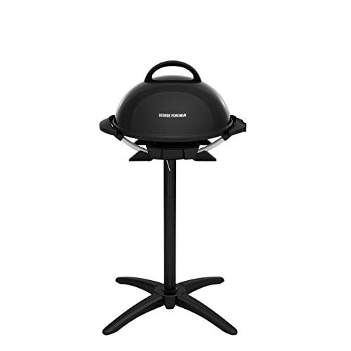 George Foreman GIO2000BK Indoor/Outdoor Electric Grill, 15-Serving, Black
