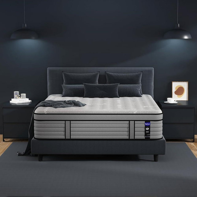 DIFAME King Size Mattress, 16 Inch King Hybrid Mattress in a Box with Memory Foam, Upgraded Strengthen Individually Pocket Spring for Motion Isolation, Pressure Relief, Edge Support, Medium