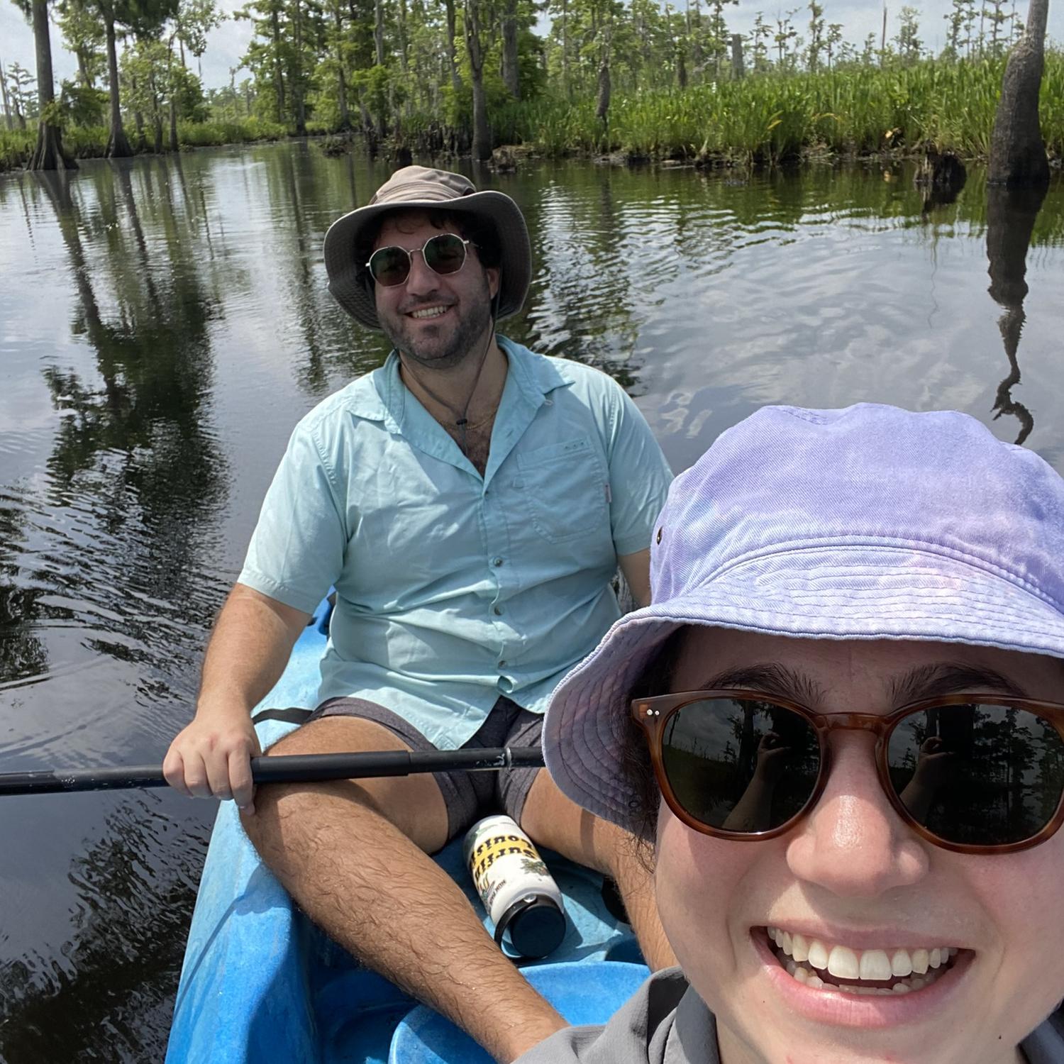 Sam took Grace on a kayak tour during a visit (he taught Kayak tours during med school) and loved showing Grace the baby gators and eagle nests! (Baby gators are so cute they look like little puppies)