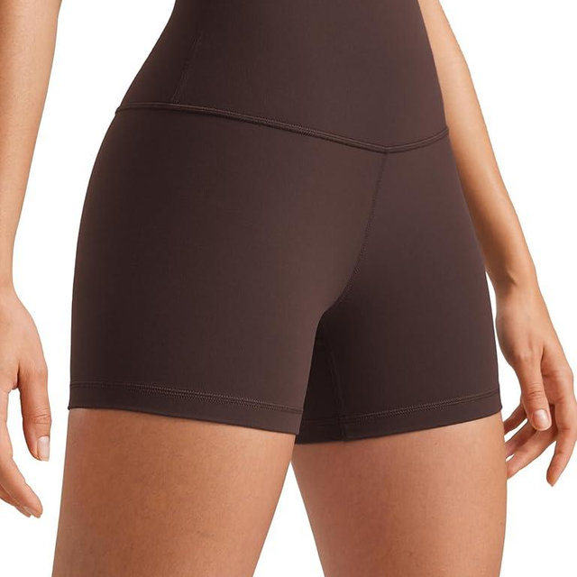 CRZ YOGA Womens Butterluxe Biker Shorts 4'' - High Waisted Booty Workout Volleyball Yoga Spandex