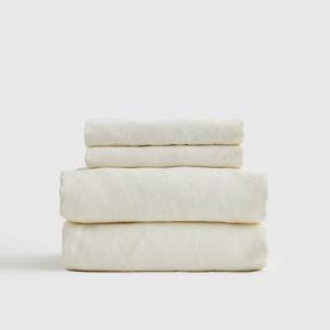 European Linen Sheet Set | Quince in Ivory