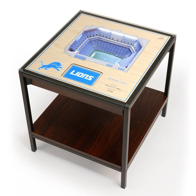 NFL Detroit Lions 25-Layer StadiumViews Lighted End Table