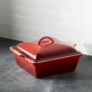 Le Creuset ® Heritage Covered Square Cerise Red Baking Dish