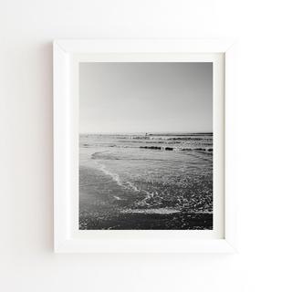 Surfing Monochrome Framed Wall Art