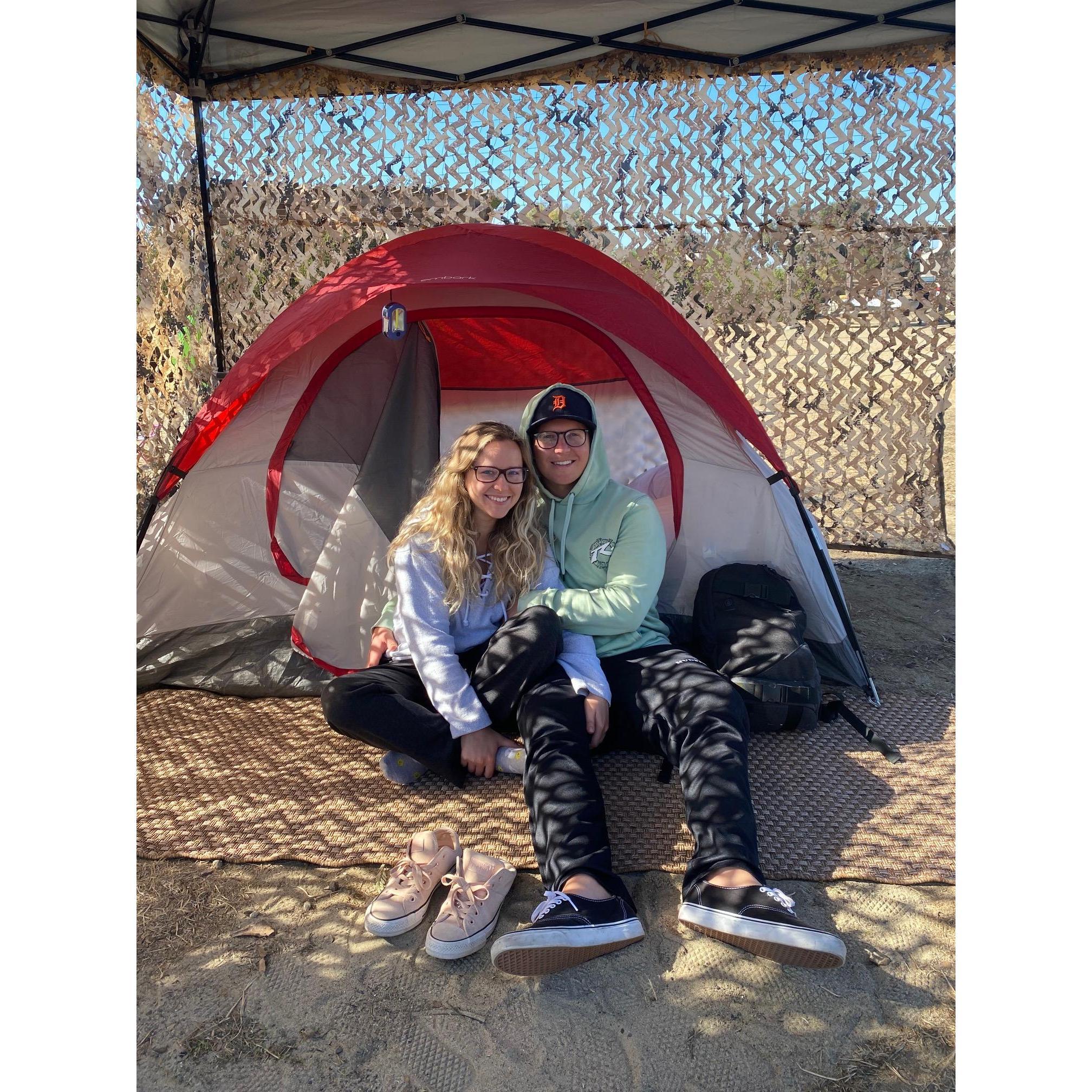 Our tent for Halloween weekend