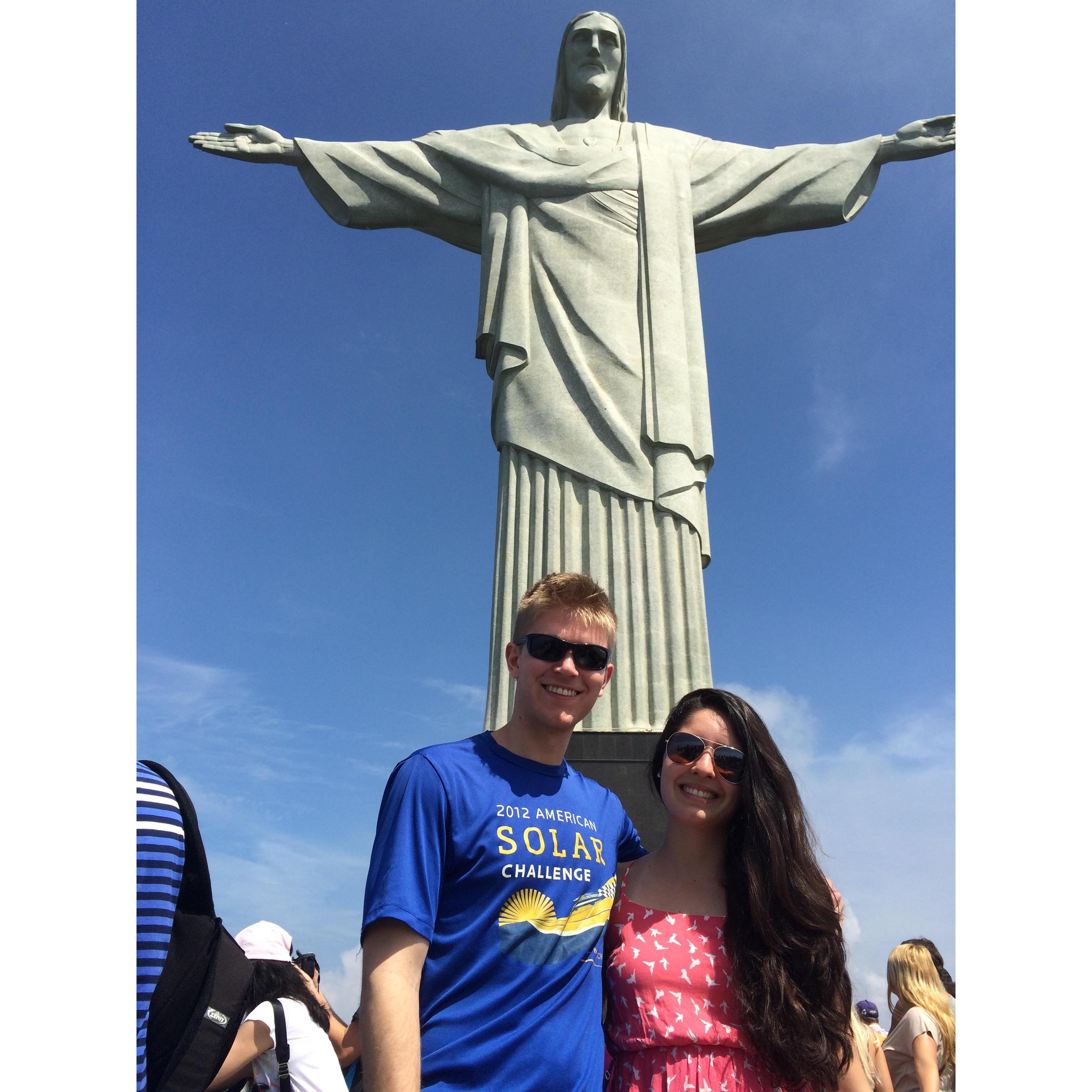 Jake`s first visit to Brazil back in 2016. Meeting Christ the Redeemer.