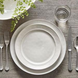 Cambria Handcrafted Stoneware Salad Plates in Stone (Set of 4)
