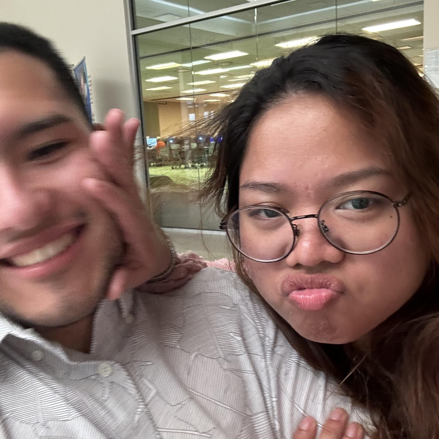 this photo pretty much sums up our relationship