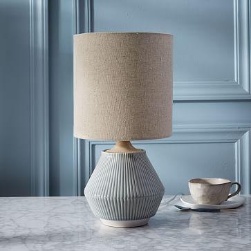 Roar + Rabbit™ Ripple Ceramic Table Lamp - Small Narrow (Cool Gray)