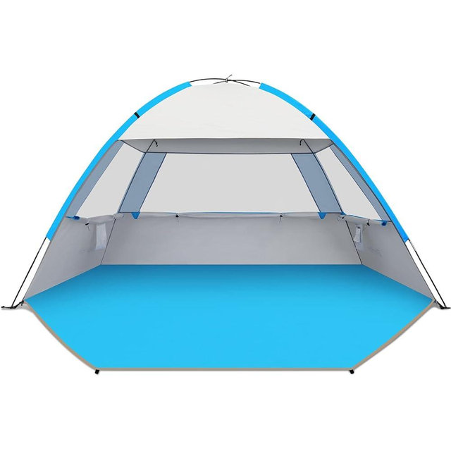 Gorich Beach Tent, Beach Shade Tent for 3/4-5/6-7/8-10 Person with UPF 50+ UV Protection, Portable Beach Tent Sun Shelter Canopy, Lightweight & Easy Setup Cabana Beach Tent