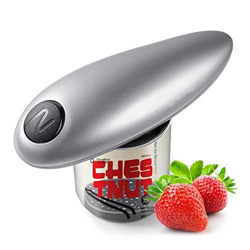Electric Can Opener, Smooth Edge Automatic Can Opener for Any Size, Best Kitchen Gadget for Arthritis and Seniors (Gray)