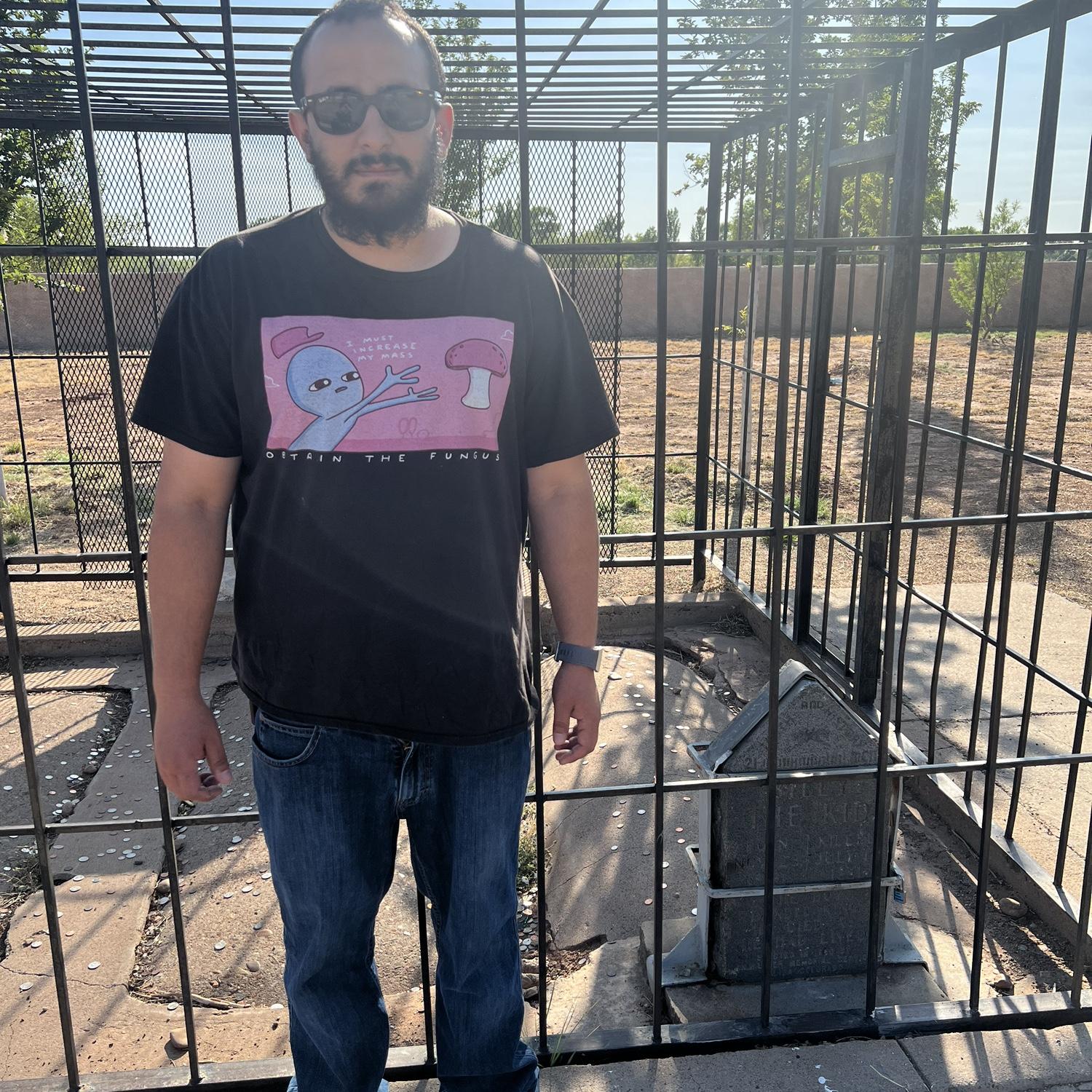 Visiting Billy the Kids' grave in Eastern NM on our way to a fishing trip in Texas with Mo's Uncles!