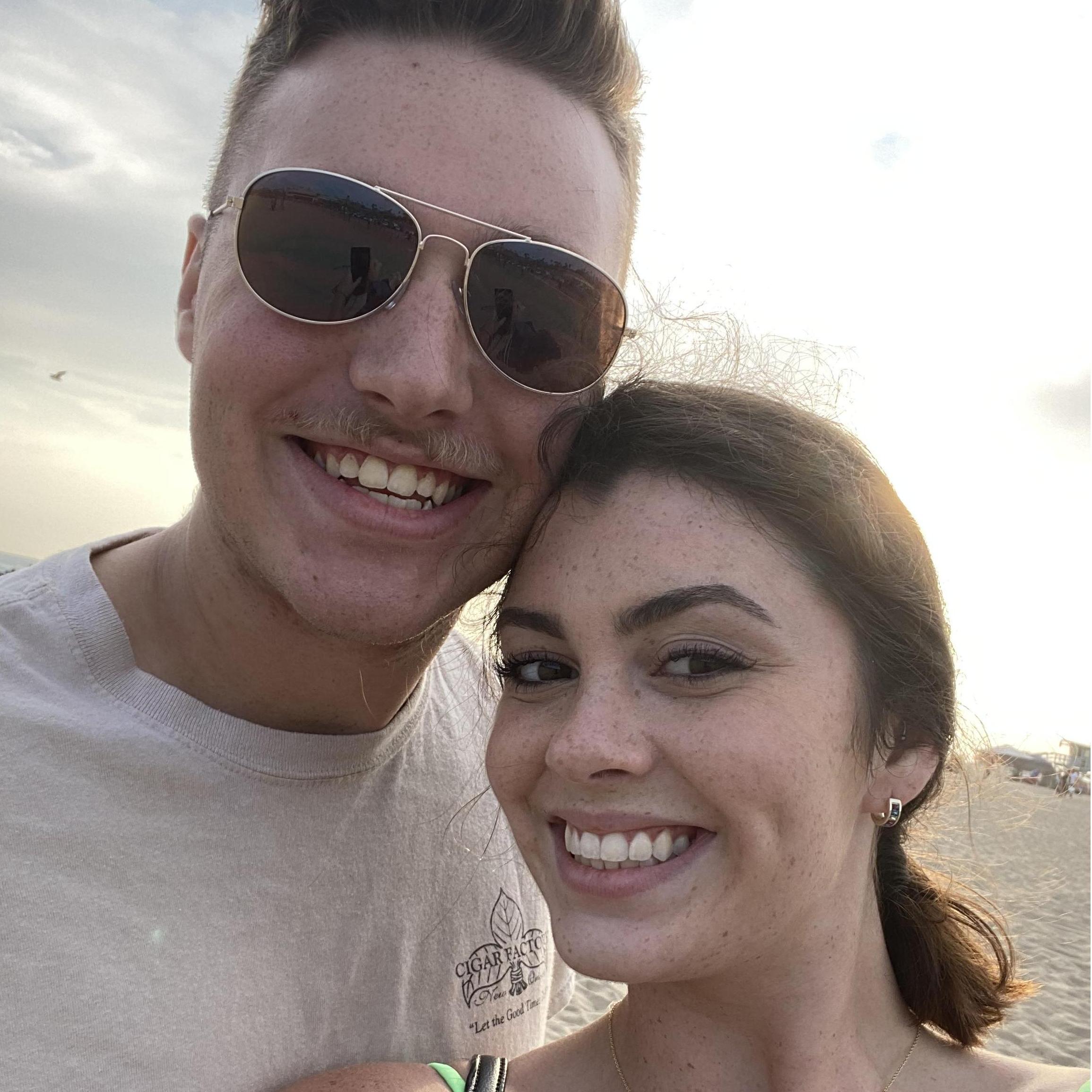 On the beach in San Diego.