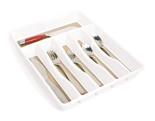 Rubbermaid No Slip Cutlery Tray, Large, White