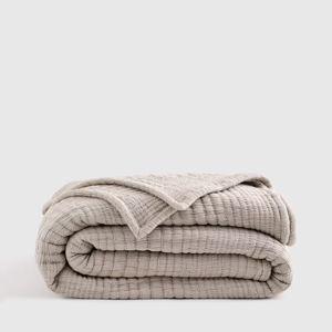 Organic Cotton Channel Quilt in Taupe