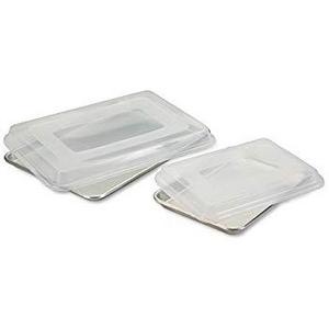 Nordic Ware 4 Piece Bakers Half and Quarter Sheet Combo Pack with Lids