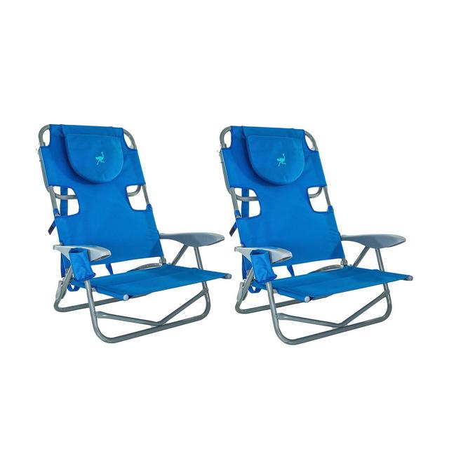 Ostrich On-Your-Back Outdoor Lounge 5 Position Reclining Beach Chair