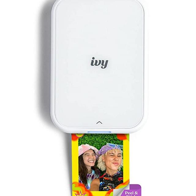 Canon IVY 2 Mini Photo Printer, Print from Compatible iOS & Android Devices, Sticky-Back Prints, Pure White