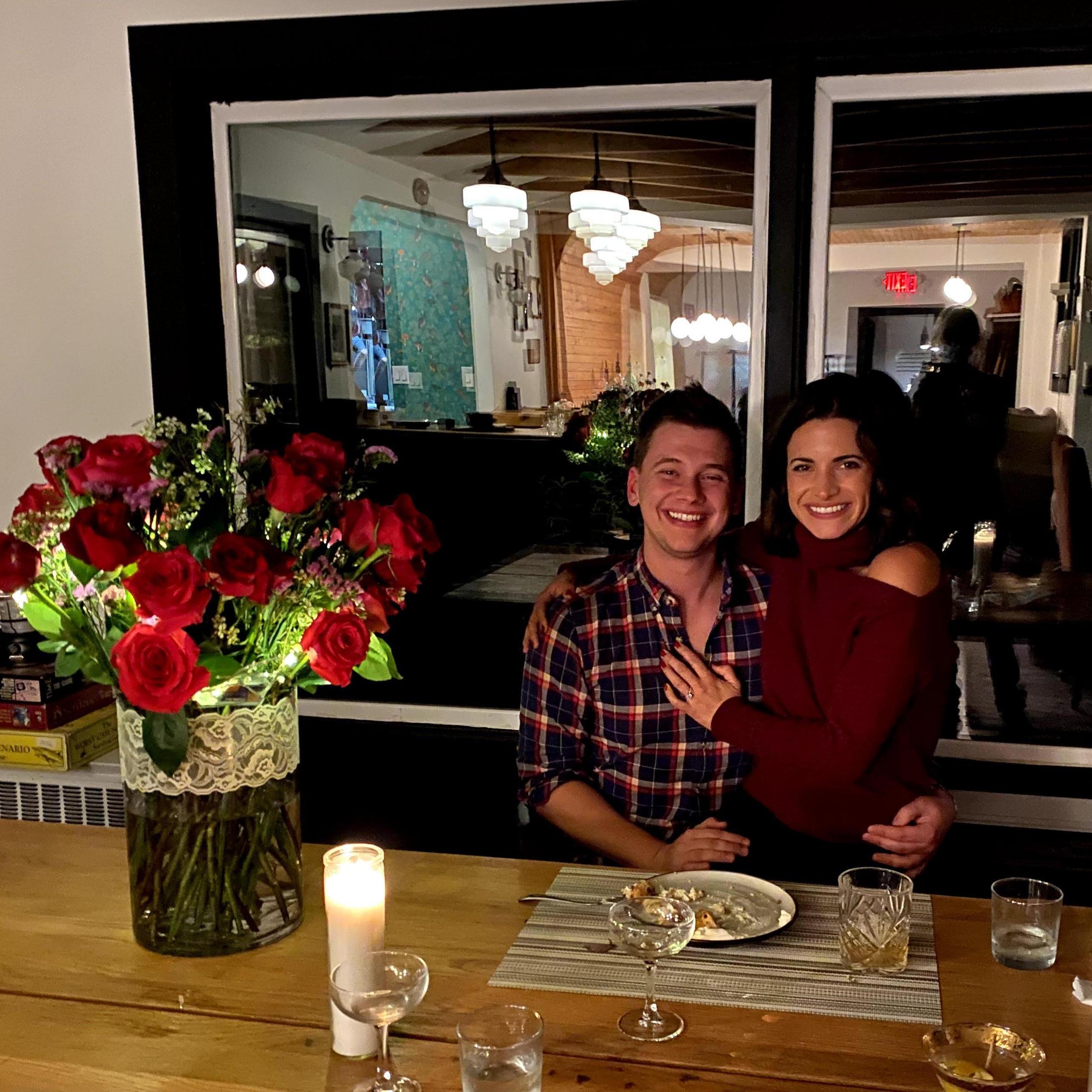 The night we got engaged, October 2020