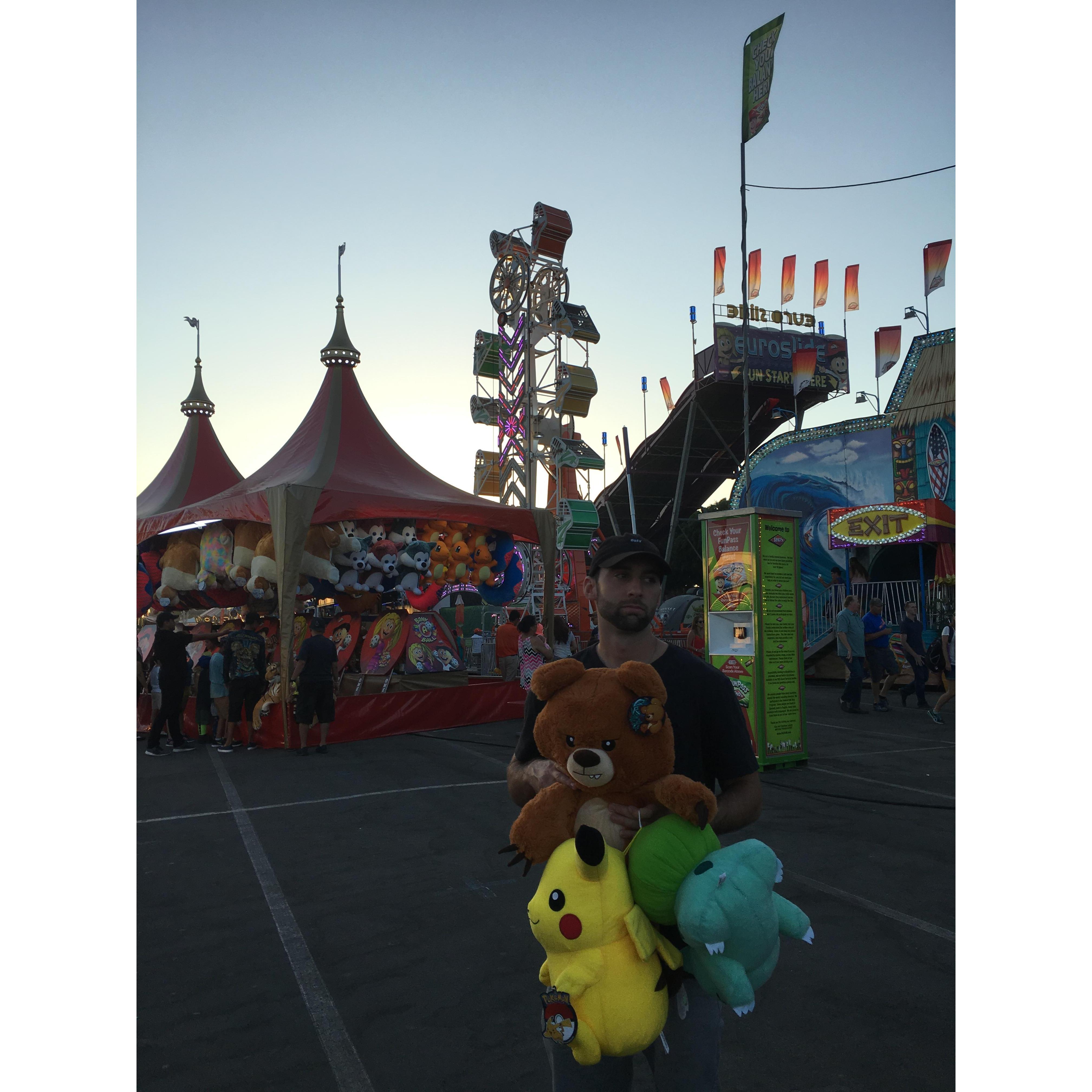 Our haul from the OC Fair. We have no idea where any of those toys are now.
