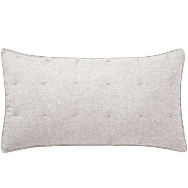 Soft Gray Belgian Flax Linen Comforter Sham, King