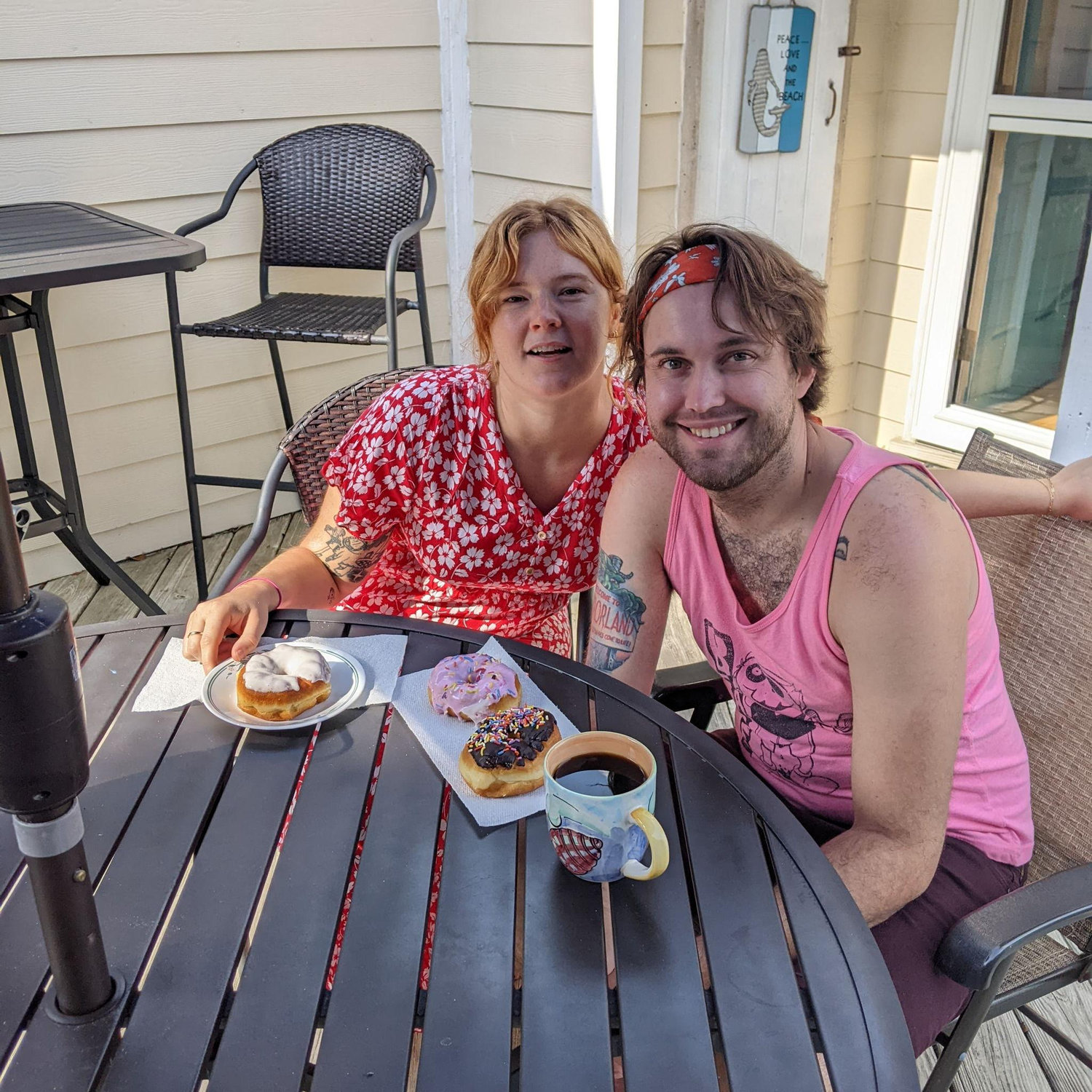 Dylan's vegan birthday donuts in Avon, NC.