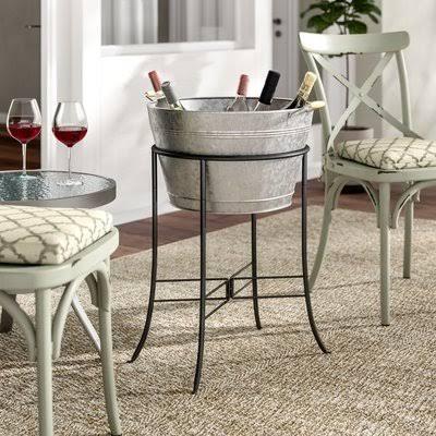 Hoyleton Beverage Tub with Stand Finish: Galvanized Steel