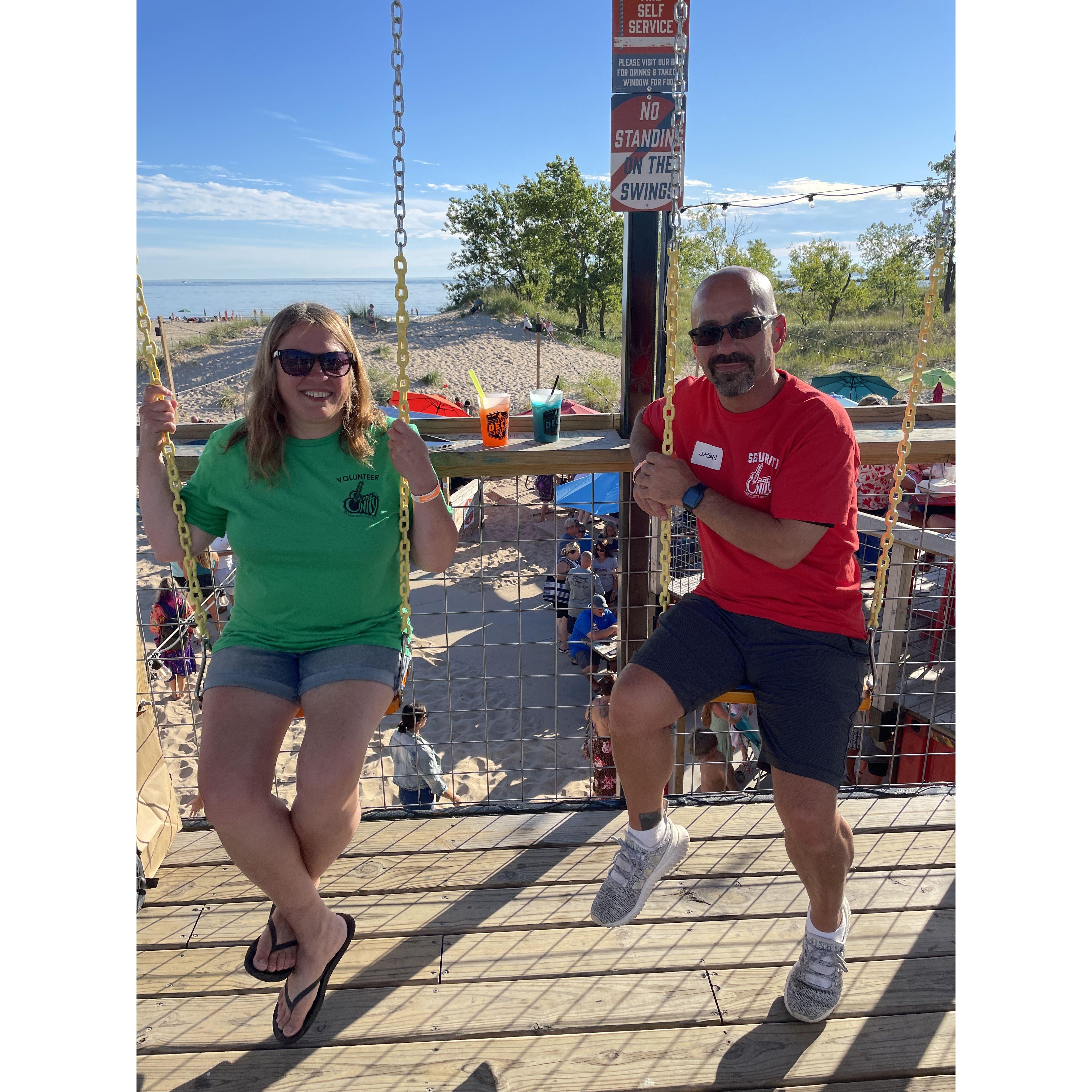 This was at a great place called, The Deck, in Muskegon, MI. After volunteering at Unity Fest, we came here to have dinner before going back to enjoy the Fest.