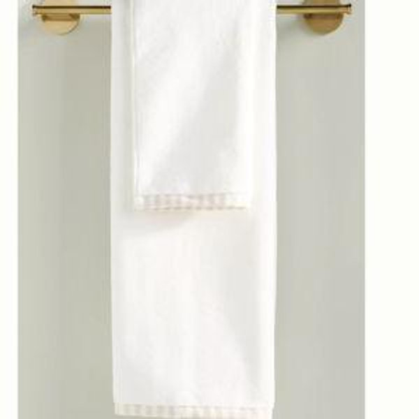 Sloane Portuguese Zero-Twist Cotton Bath Towel - White