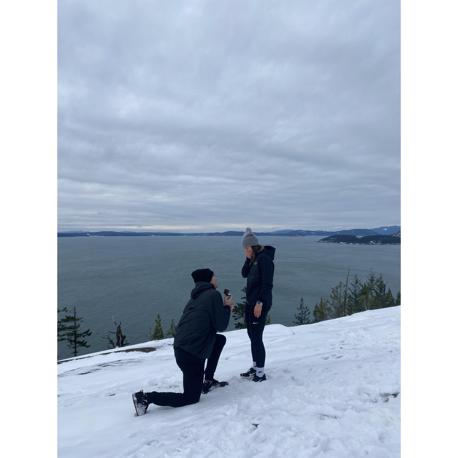 The proposal: Sares Head trail, Anacortes, WA.
Her reaction moments before saying "YES!"
01.01.2022