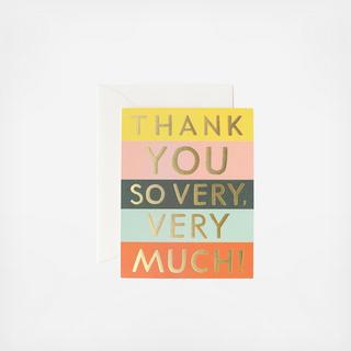 Color Block Thank You Card