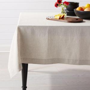Helena Dark Natural Linen Tablecloth 60"x120"
