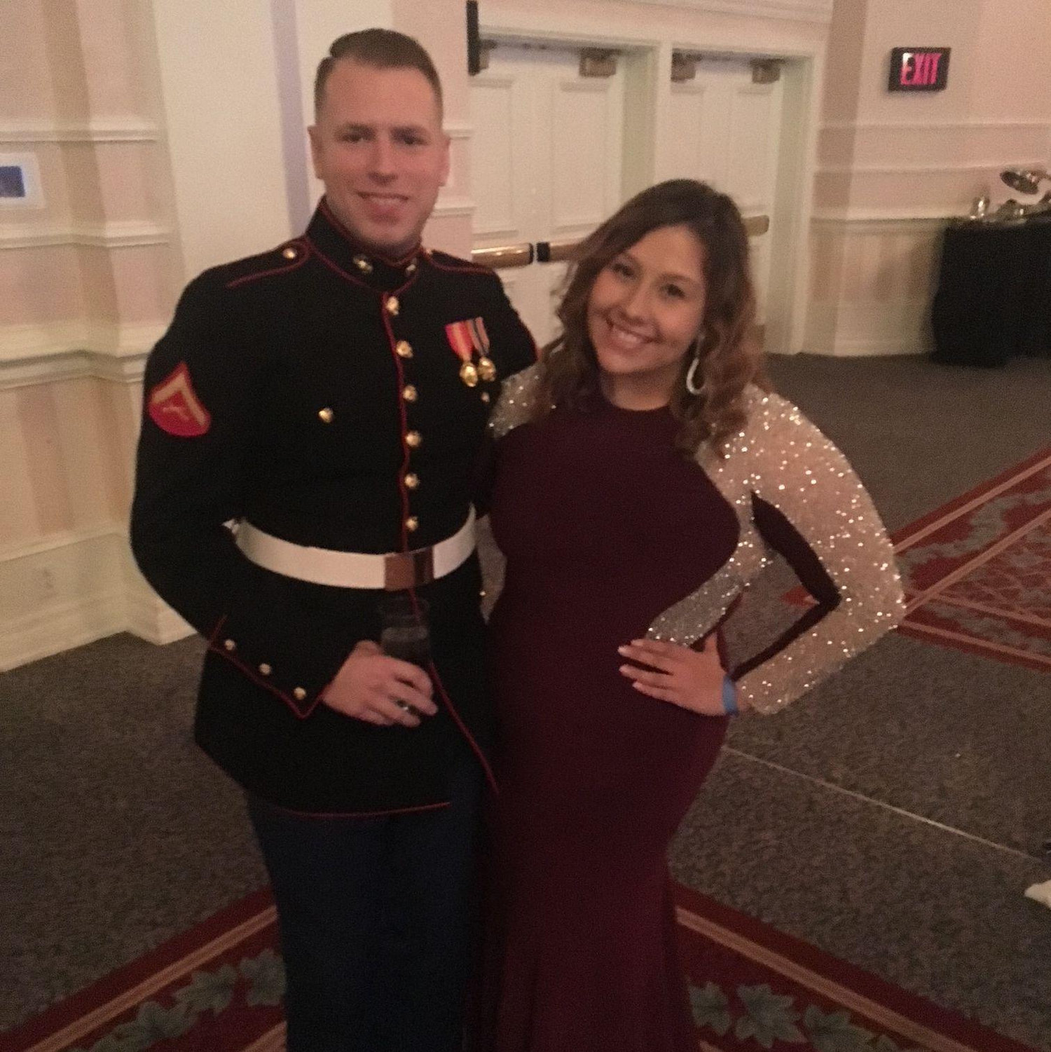 Our first Marine Corp. ball together. Happy Birthday Marines!!