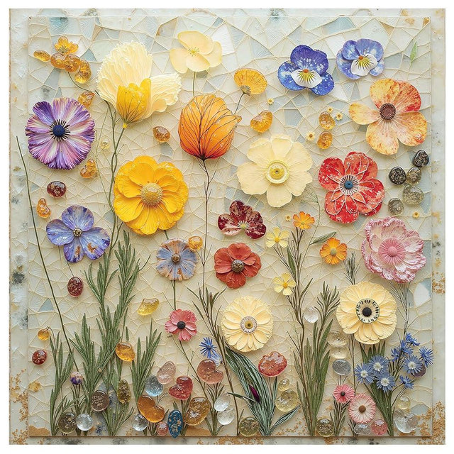 Naturelish Jigsaw Puzzles for Adults 1000 Pieces, Challenging Brain Teaser, Beautiful Gift for Family & Friends, Relaxing Puzzle Game, 24 * 24 Inches, Colorful Flower