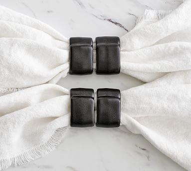 Mason Stoneware Napkin Rings - Set of 4 - Ivory