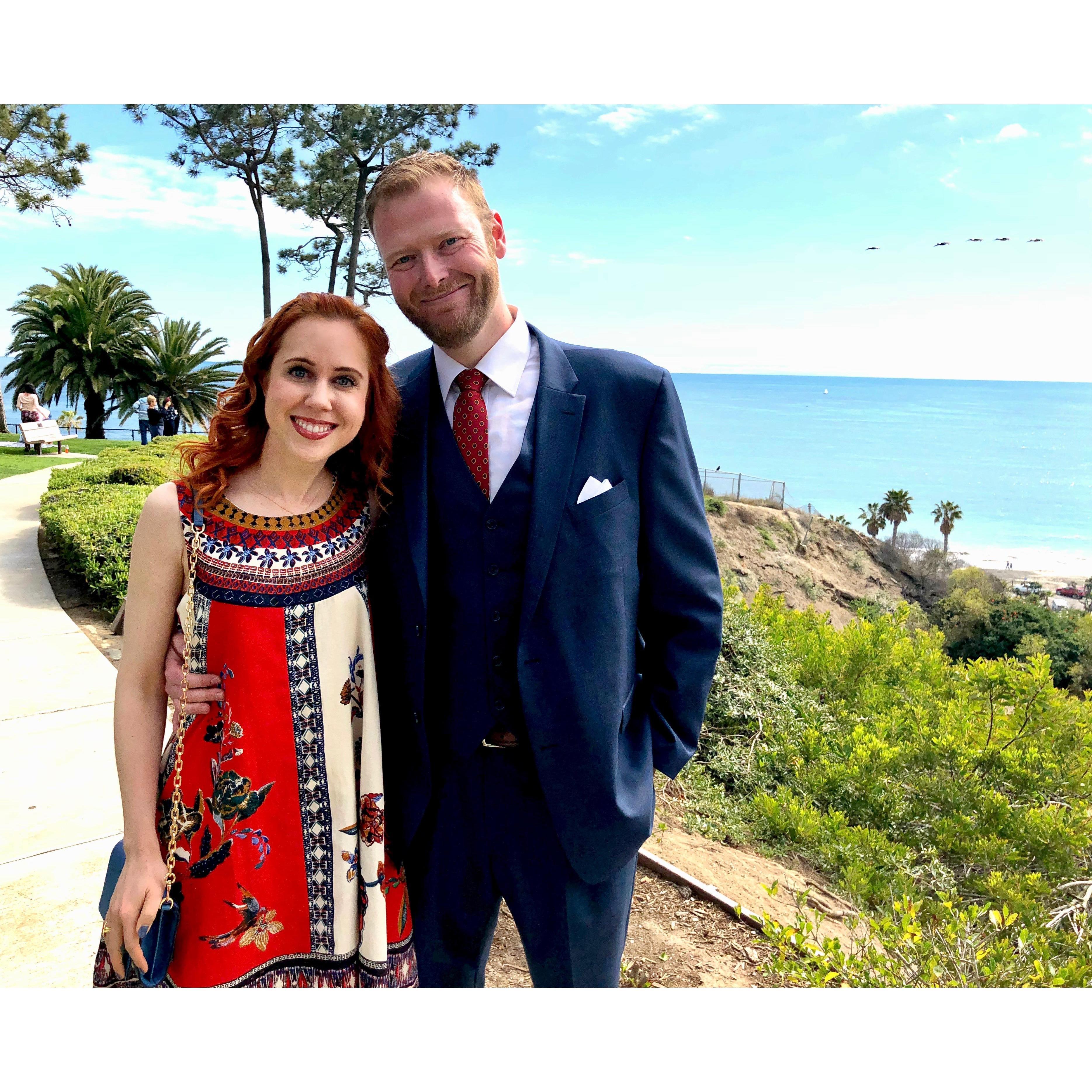 At Chris's (one of Shawn's groomsman's!) wedding on May 12, 2018.