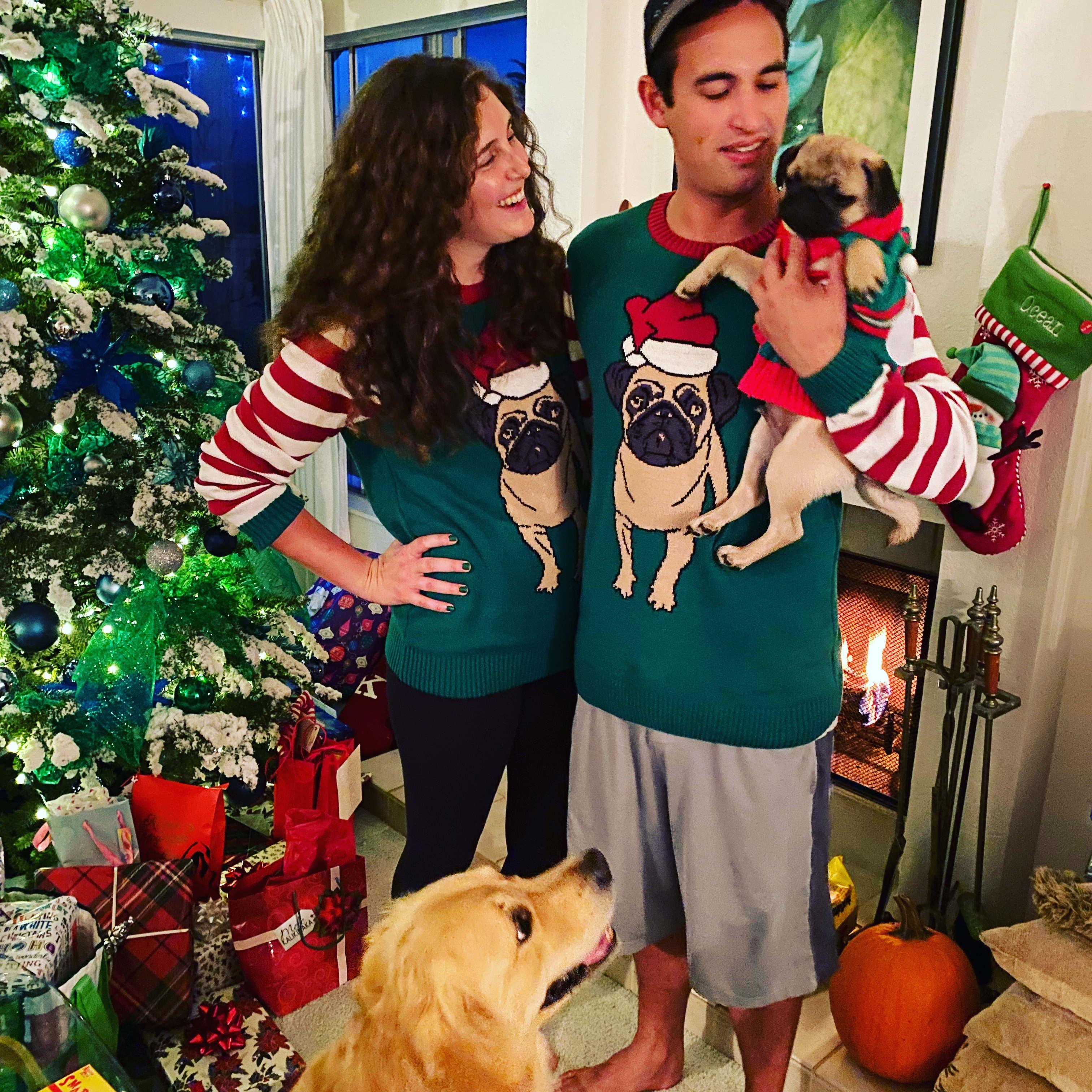 Our first family portrait with Mushu!