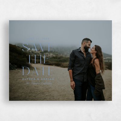 Denim Blue Wedding Save the Date - Conrad Photo