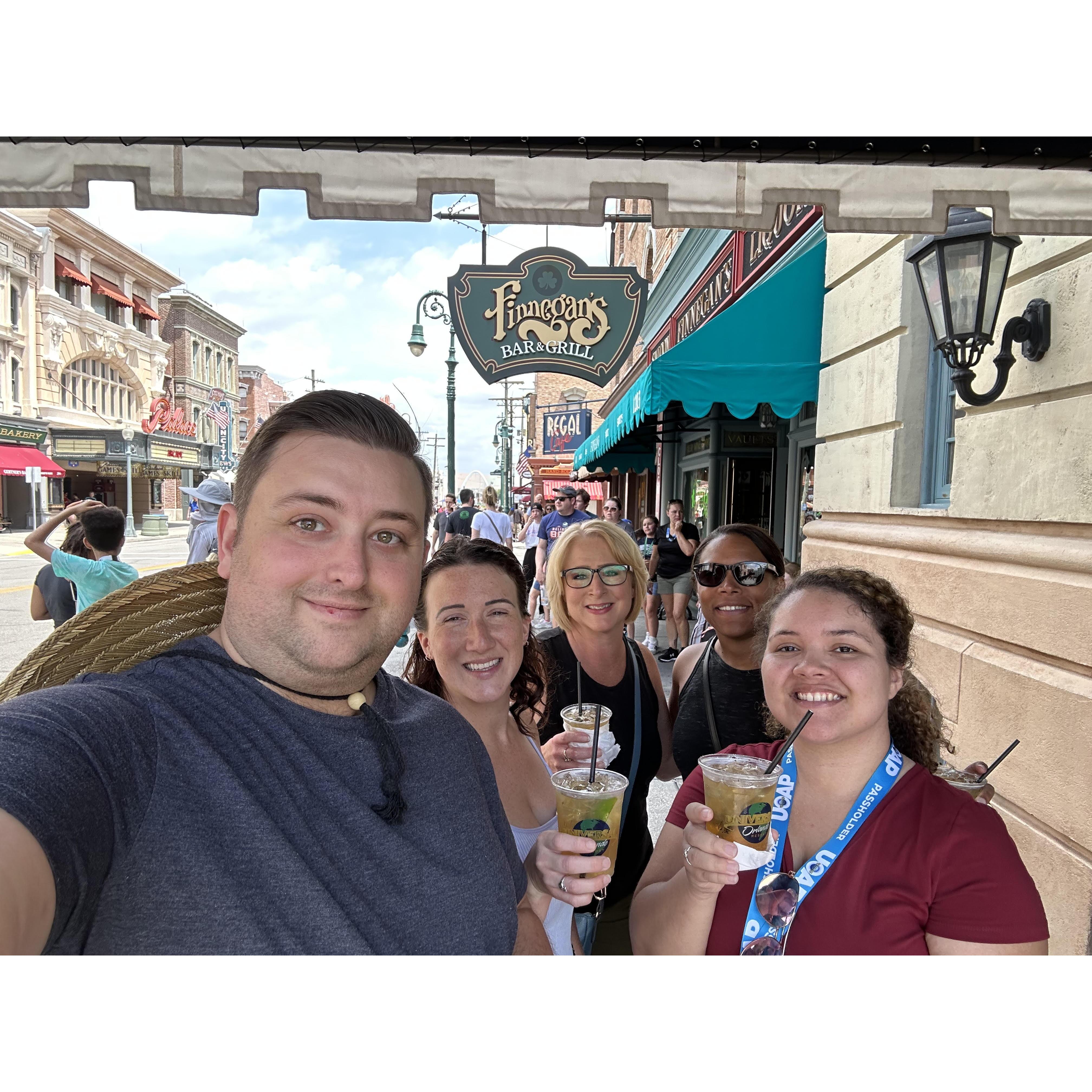 His first trip to Universal with The Fam