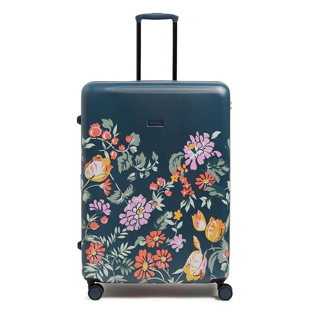 Vera Bradley Women's Hardside Rolling Suitcase Luggage, Fresh-Cut Floral Green, 29" Check in