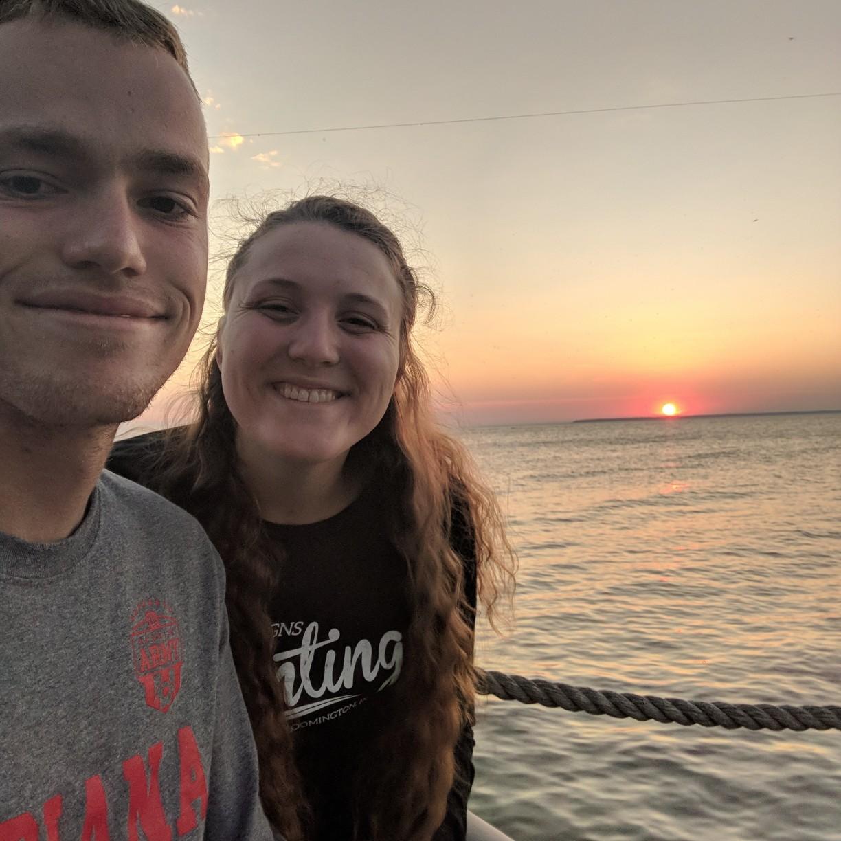 Sunset in Wisconsin on the bay