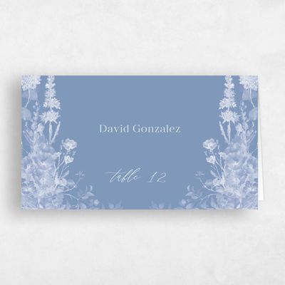 Denim Blue Wedding Place Card - Harley