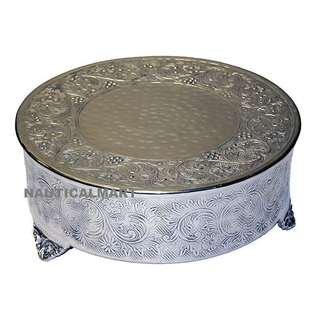 Classic Silver Cake Stand 20" Round