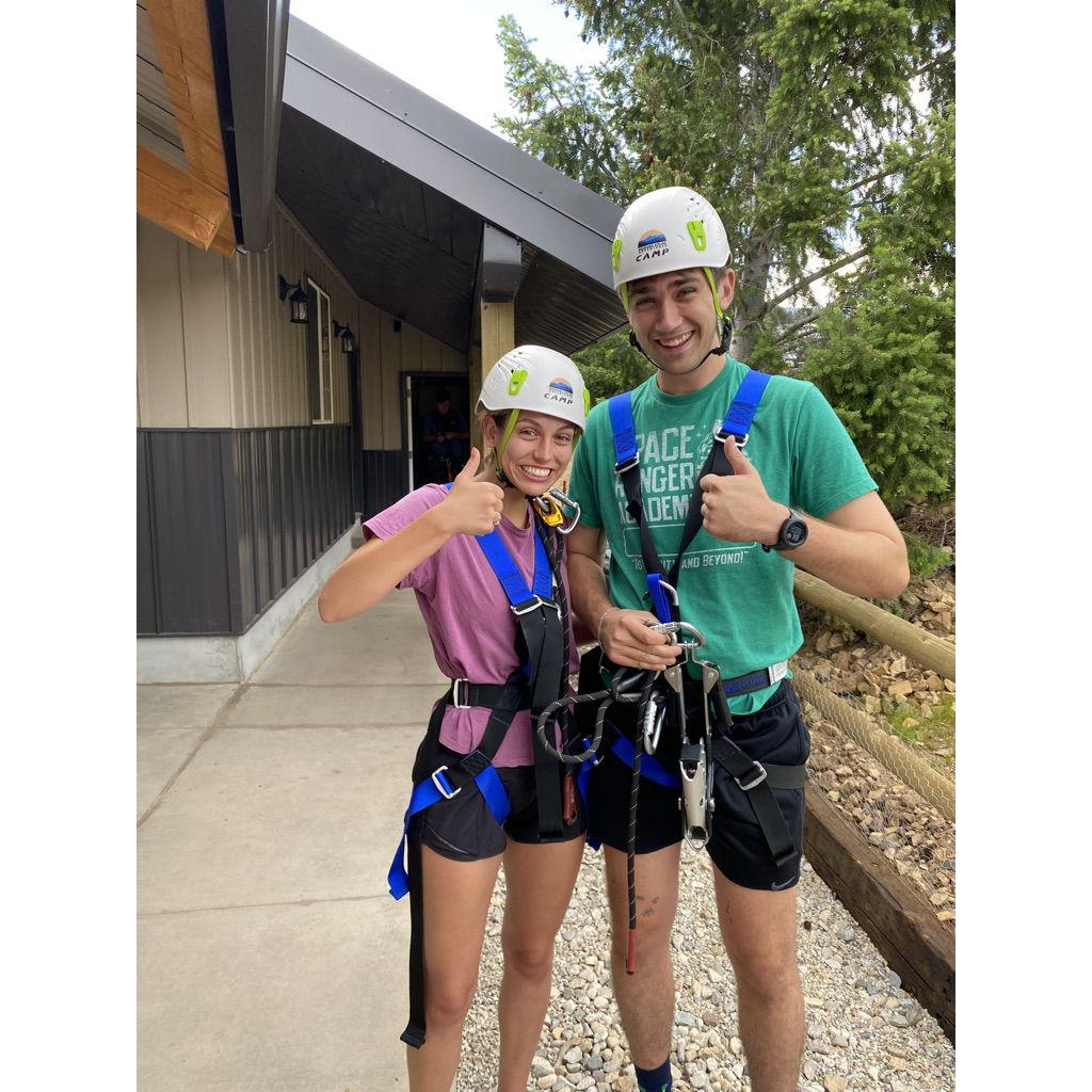 Many "thumbs up" moments (zip lining in Montana!)