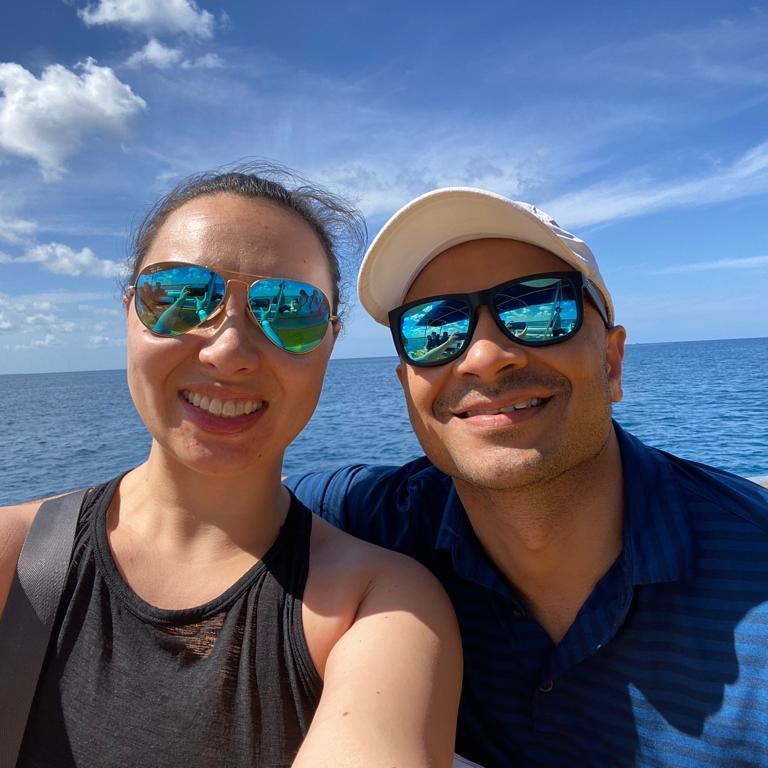 Our first trip together and boat excursion.
